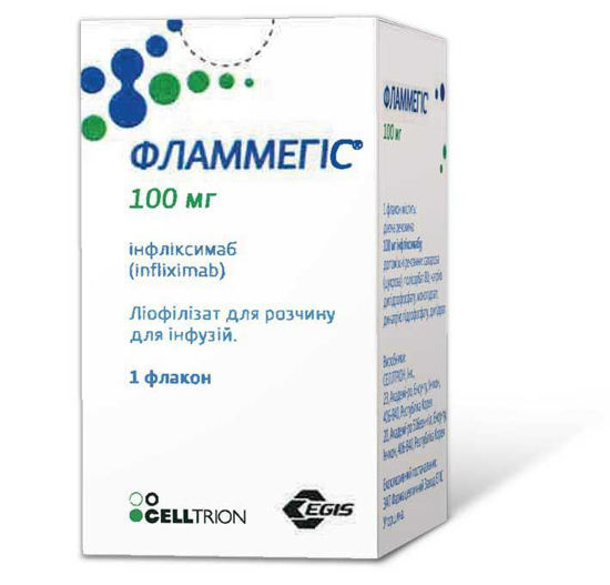 Фламмегіс Інфліксимаб ліофілізат для розчину для інфузій 100 мг